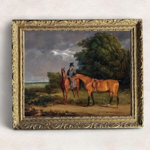 Vintage Horse Painting: Jacques-Laurent Agasse Art Print (Digital Download)