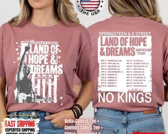 Bruce Springsteen Land of Hope & Dreams Tour 2026 Shirt, Front+Back Design