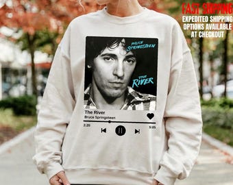 Bruce Springsteen The River Song Sweat, Classic Rock Concert Merch, World Tour Sweatshirt, Unisex