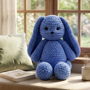 Crochet Bunny Pattern PDF - Amigurumi Rabbit Plush Tutorial - DIY Nursery Gift - Easy Beginner Crochet