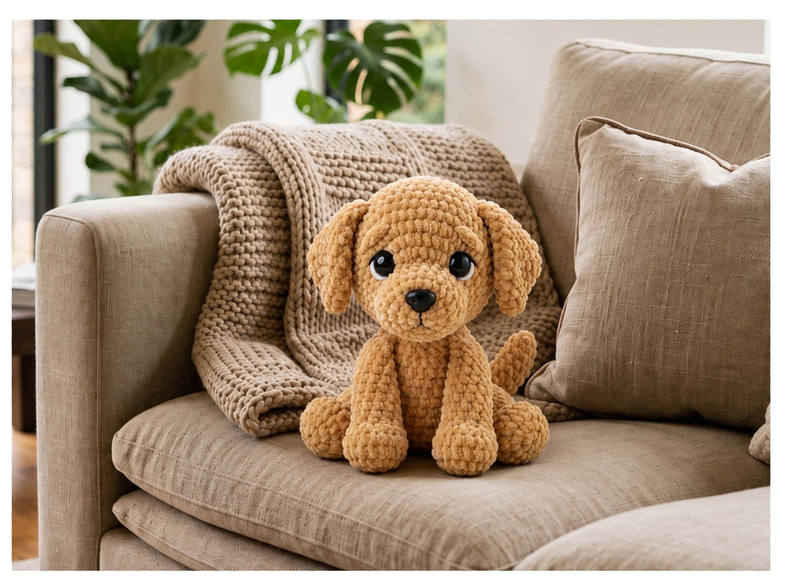 21 Golden Retriever Crochet Patterns to Make a Loyal Handmade Pup 8 Golden Retriever Amigurumi Puppy Digital Tutorial