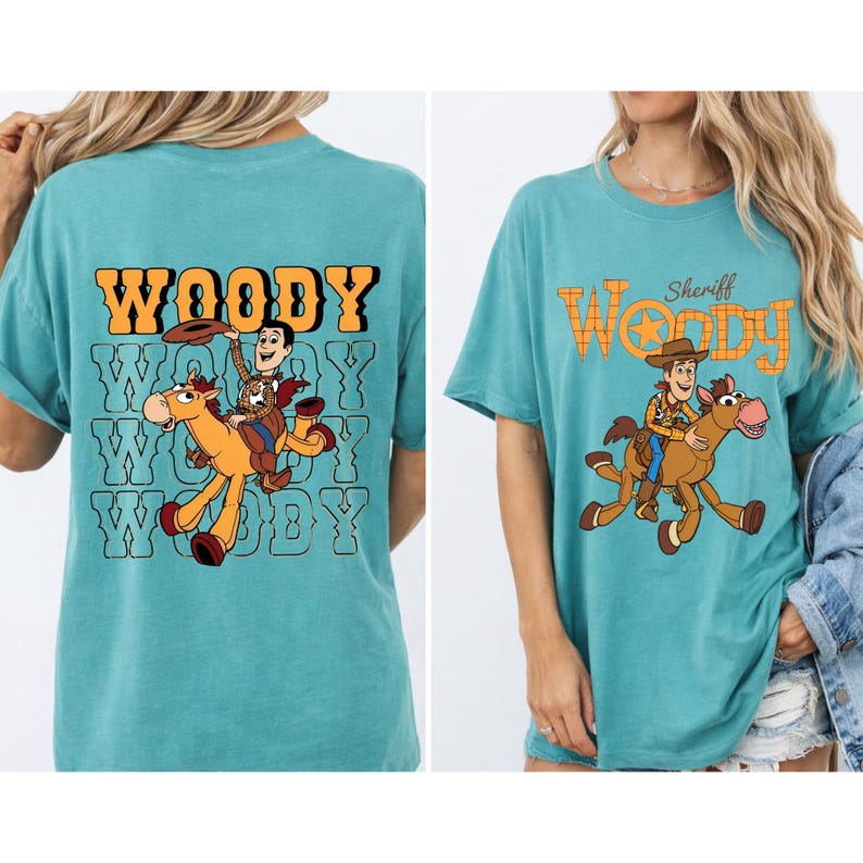 Sheriff Woody Toy Story PNG, Western Pixar Cowboy Shirt (Digital Download) image 2