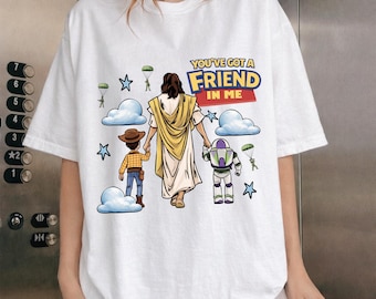 Jesús Toy Story PNG, Camiseta de amistad cristiana (Descarga digital)