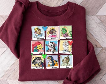 Fotos PNG de los compañeros de las princesas Disney, camiseta de Disney Aurora, Ariel, Bella, Cenicienta y Tiana, camiseta de Magic Kingdom Disneyland Girl Trip 2026