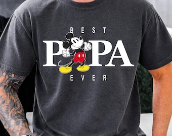 Mickey Mouse El Mejor Papá del Mundo PNG, Camiseta Disney para Papá, Camiseta del Día del Padre, Grandes Ideas de Regalo para Hombres Papá Papá Abuelo