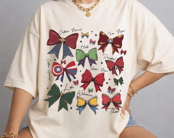 Lazos coquetos de superhéroes PNG, Camiseta coqueta de superhéroes, Camiseta coqueta de superhéroes de Marvel, Camiseta a juego para la familia Disney Marvel