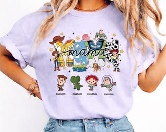 PNG con nombre personalizado para el Día de la Madre, camiseta de Toy Story para mamá, camiseta de Disney Toy Story, regalo de Disney para abuela, top personalizado para abuela, atuendo personalizado