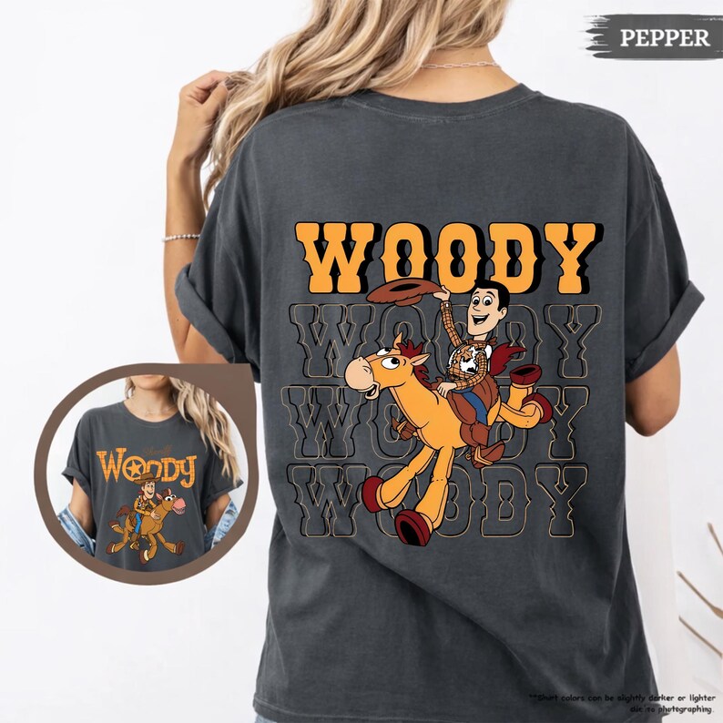 Sheriff Woody Toy Story PNG, Western Pixar Cowboy Shirt (Digital Download) image 5