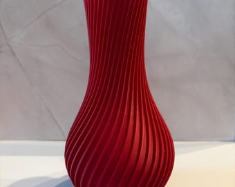 8 Inch Tall 3D Printed Vase-Decorative Piece for Flowers or Display