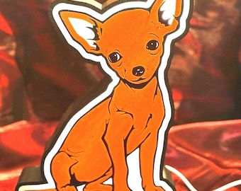 Chihuahua Light Box | LED Desk Night Light, Dog Lover Gift