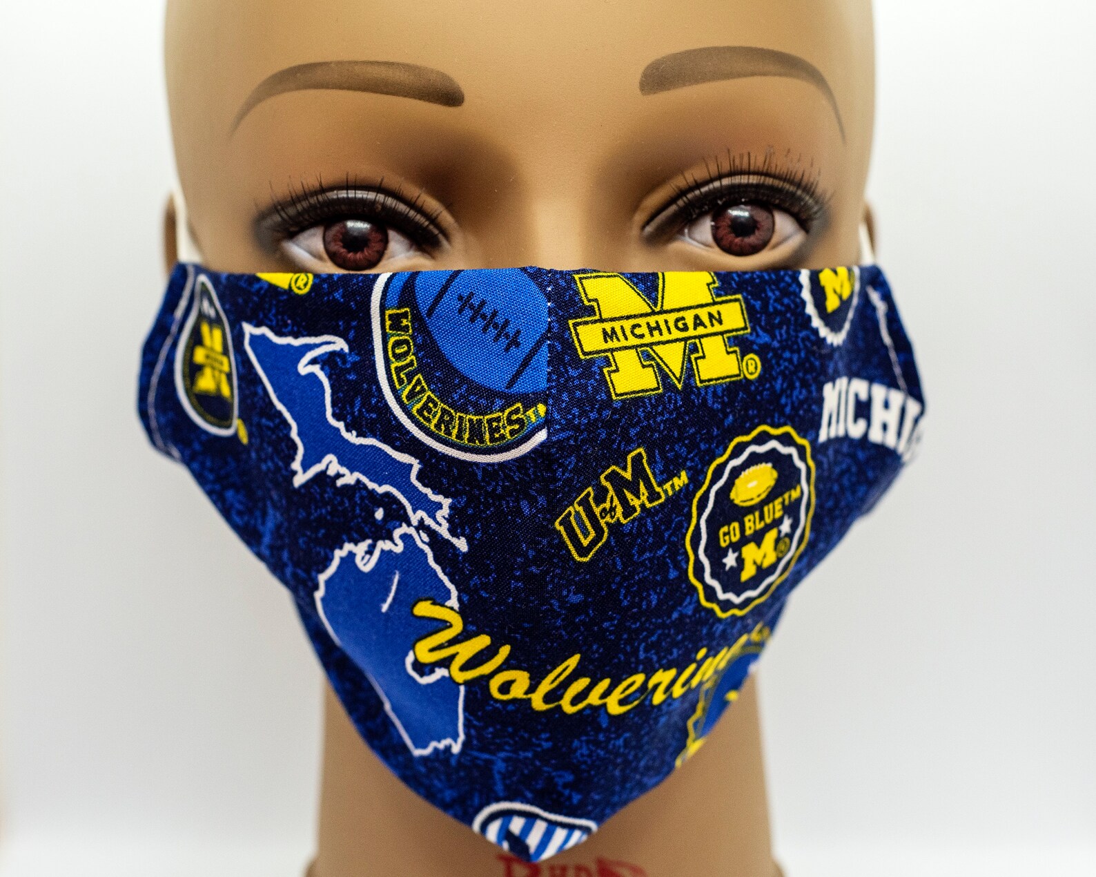 Michigan Snug Fit Mask Wolverines Football Mask Mask with Etsy