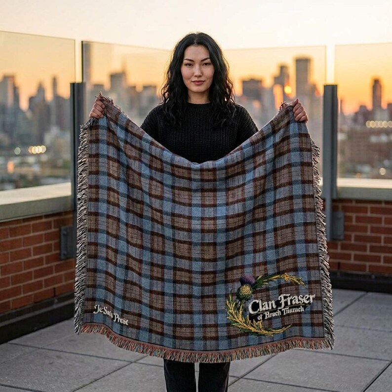 Outlander Inspired Fictional Clan Fraser Broch Tuarach Woven Blanket ...