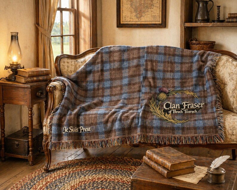 Outlander Inspired Fictional Clan Fraser Broch Tuarach Woven Blanket ...