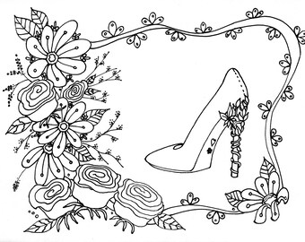 Coloring Page Download Wedding Bridal Adult Party Supplies Shower Games Stress Relief Creative