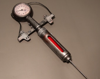 Réplica del Stimpak de Fallout / Accesorio de cosplay de jeringa Stimpak / Coleccionable impreso en 3D y pintado a mano