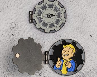 Medallón de metal para abrir la puerta de la bóveda de Fallout / Medallón de apertura con Vault Boy / Accesorio de cosplay para gamers