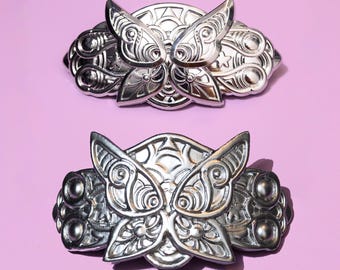 Pinza para el pelo de helecho con forma de mariposa/Accesorio para el pelo de cosplay de anime/Impreso en 3D y pintado a mano, coleccionable