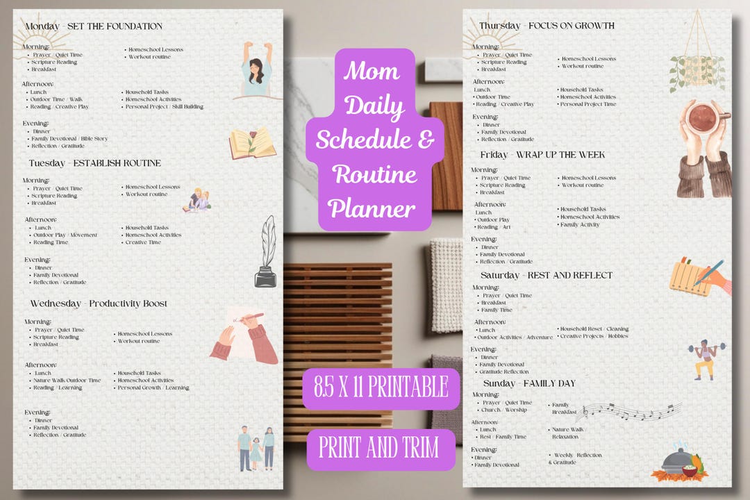 Faith Based Weekly Planner Printable | Christian Mom Homeschool ...