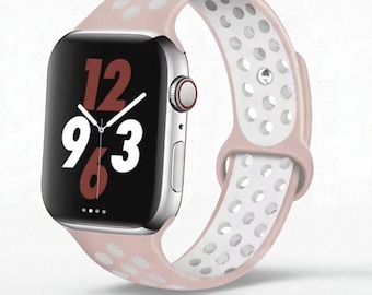 Apple Watch Band, Silicone Sport Replacement Strap for Series 10 9 8 7 SE Ultra, 38 40 41 42 44 45 49mm, Soft Waterproof Sport Band