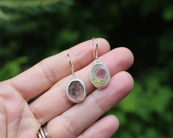 Always Spring // Watermelon Tourmaline & Sterling Silver Earrings // Hand Crafted // Artisan // Eco Friendly // The Last Unicorn Collection