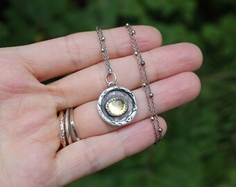 Inner Light // Citrine Crystal Forest Necklace // Sterling Silver // Hand Crafted // Artisan // Eco Friendly // Wisp of Fall