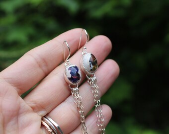The Sky // Galaxy Opal and Sterling Silver Earrings // Hand Crafted // Artisan // Eco Friendly // The Last Unicorn Collection