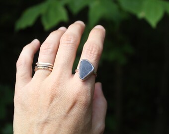 Leland Blue Ring // Sterling  Silver Size 6.5  // Hand Crafted // Artisan // Eco Friendly // Michigander