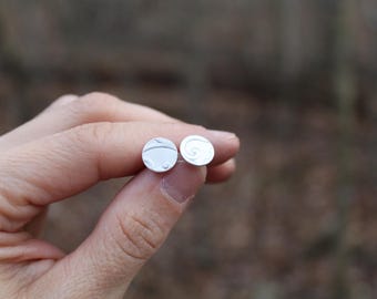 Tendril Studs // Earrings //  Sterling Silver // Hand Crafted // Artisan // Eco Friendly // The Magic of Roots Collection