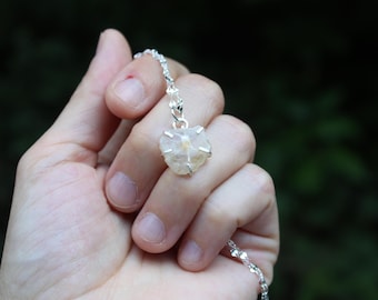 A Bit of Earth // Raw Citrine Necklace // Sterling Silver // Hand Crafted // Artisan // Eco Friendly