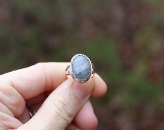 Gray Magic // Labradorite and Sterling Silver Statement Ring // Hand Crafted // Artisan // Eco Friendly