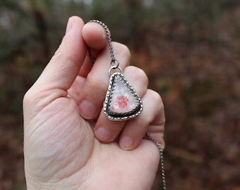 Hidden Rainbow // Hematite in Quartz Necklace // Sterling Silver // Hand Crafted // Artisan // Eco Friendly