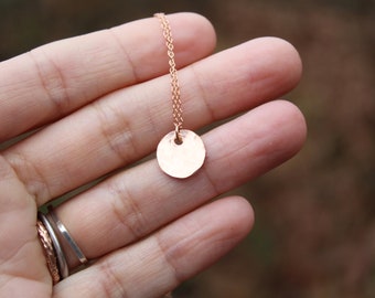 Tea Rose Garden // Rose Gold Fill Minimalist Necklace // Hand Crafted // Artisan // Eco Friendly