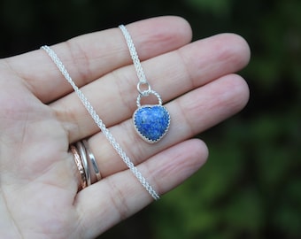 I Love Summer Necklace // Lapis Lazuli & Sterling Silver // Hand Crafted // Artisan // Eco Friendly // Summer Camp Collection