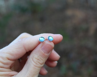 Winter Mist Earrings // Azotic Galazio Blue Topaz Sterling Silver // Hand Crafted // Artisan // Eco Friendly