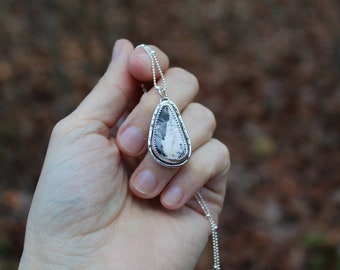 Winter Snow // White Buffalo Turquoise Necklace // Sterling Silver // Artisan // Eco Friendly // Into the Wardrobe Collection