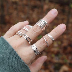 Recycled Silver Stacking Rings // Hand Crafted // Artisan // Eco Friendly
