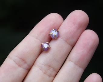 Starry Sky // Star Ruby and Gold filled Studs // Hand Crafted // Artisan // Eco Friendly