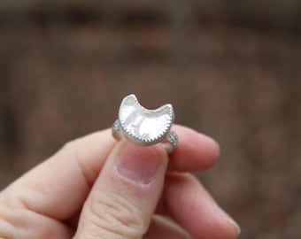 Stargazer // Crystal Quartz & Sterling Silver Ring // Hand Crafted // Artisan // Eco Friendly // Winter Starlight Collection