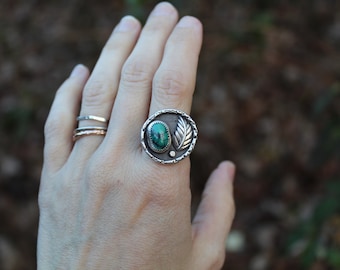 Cloud Mountain Ring // Turquoise and Sterling Silver // Hand Crafted // Artisan // Eco Friendly // Size 6.75