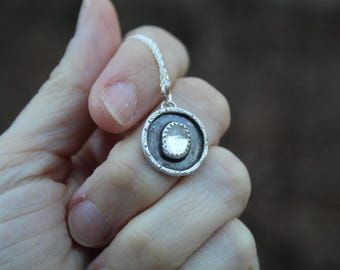 Winter Portal Necklace // Topaz & Sterling Silver // Hand Crafted // Artisan // Eco Friendly