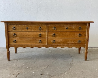 Oak Six-Drawer Chest in the Manner of Henning Kjærnulf, Denmark, 1960s