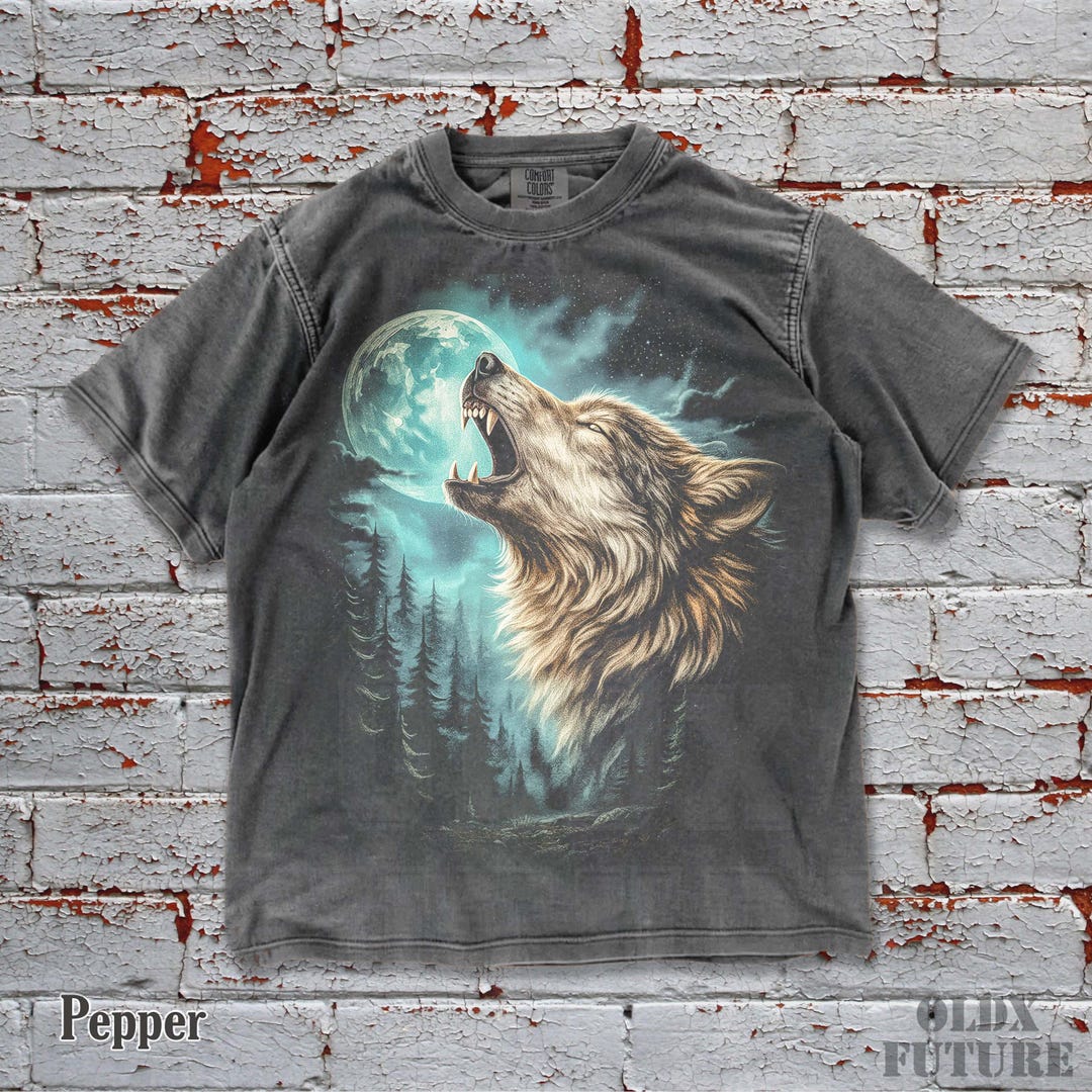Vintage Wolf 90s Graphic Comfort Colorst Shirt, Wolf Lovers Retro Tee ...