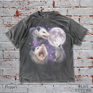 Funny Possum Moon Shirt Comfort Colors Oversized Vintage Washed Graphic Tee