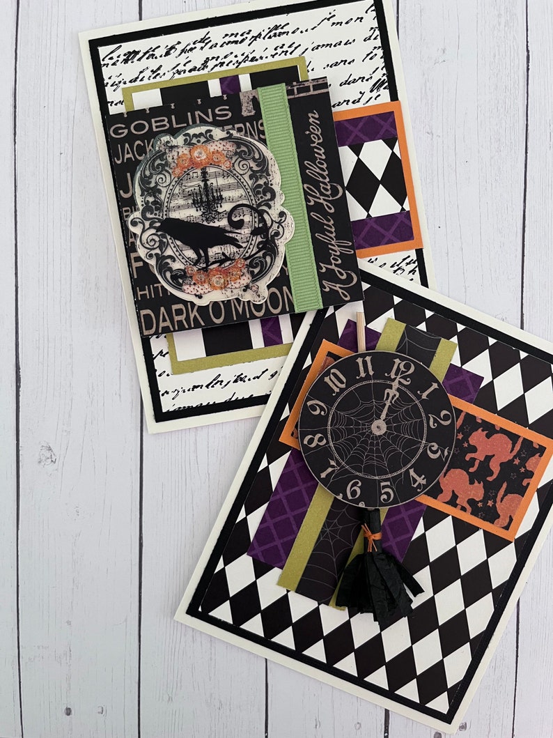 Happy Halloween Goblins and Crows Witches Broom Set of 2 Etsy