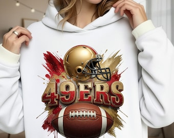 49ers voetbal sublimatie clipart transparant png-bestand: gebruik voor T-shirt, stickers, mok, lijst, beker (digitale download)