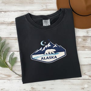 Comfort Colors Alaska Wilderness Bear Embroidery Sweatshirt – Mountain Patch Shirt