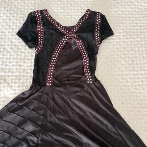 Rare Free People XS Black Lace Embellished Maxi Dress Boho Festival Open Back image 8