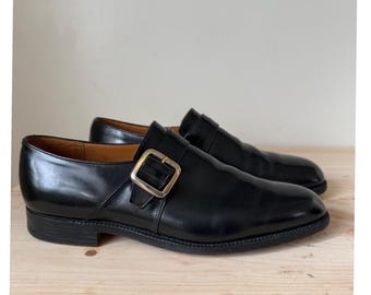Scarpe Church's Westbury Monk Strap in pelle nera di alta qualità, prodotte in Inghilterra, taglia 9.5 da uomo.