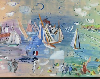 Raoul Dufy Segel Regatta Druck: Vintage Französische Nautische Kunst