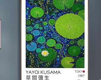 Gravura da exposição de Kusama em Tóquio – Arte do Lago dos Lírios Esmeralda